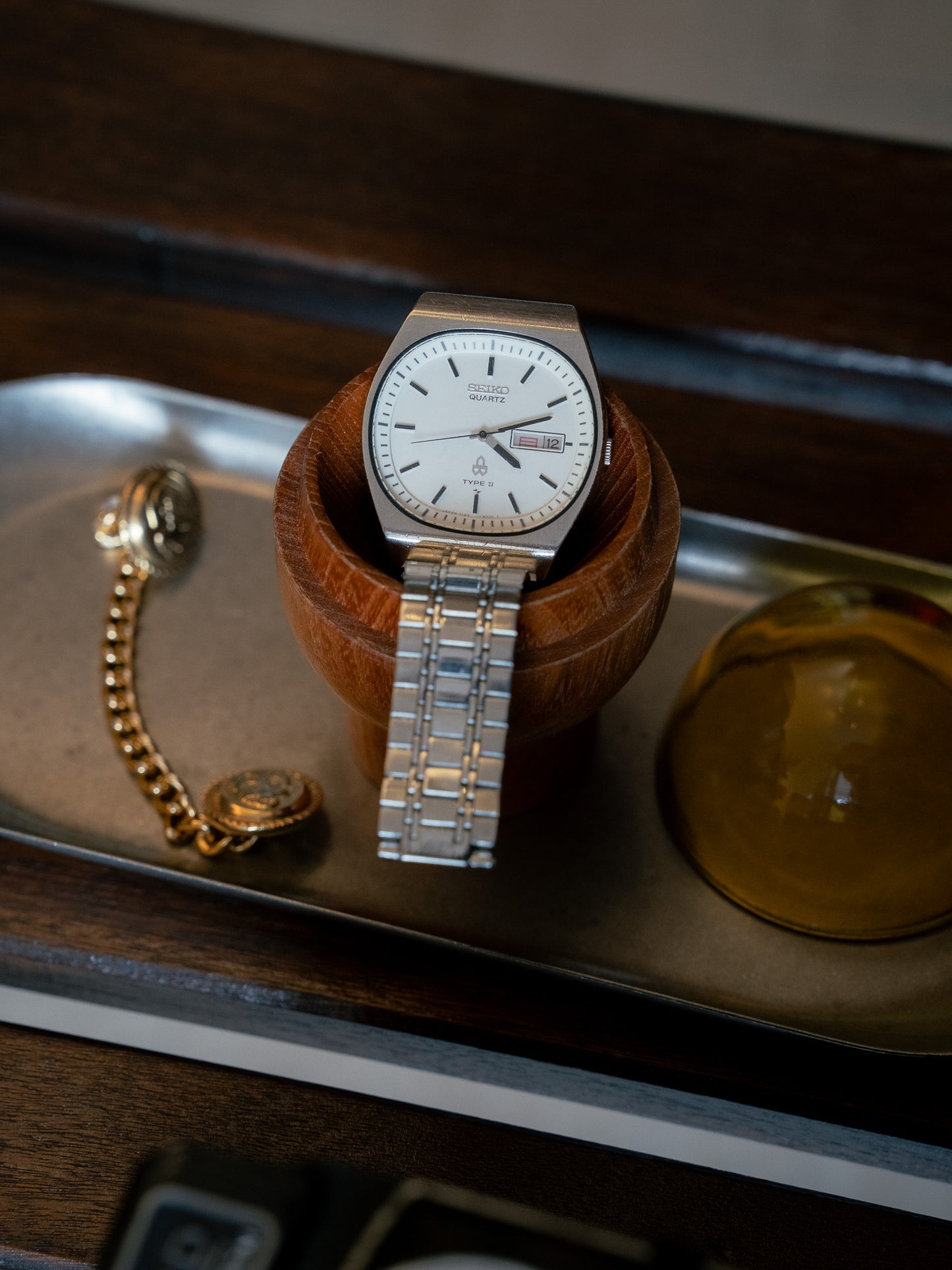 1979 SEIKO Type II Quartz 7123-5030 A JDM Day-Date Watch