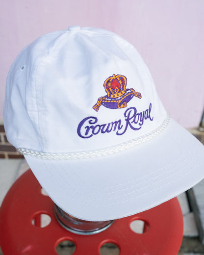 1990s Crown Royal Whiskey Embroidered Rope Strapback Cap