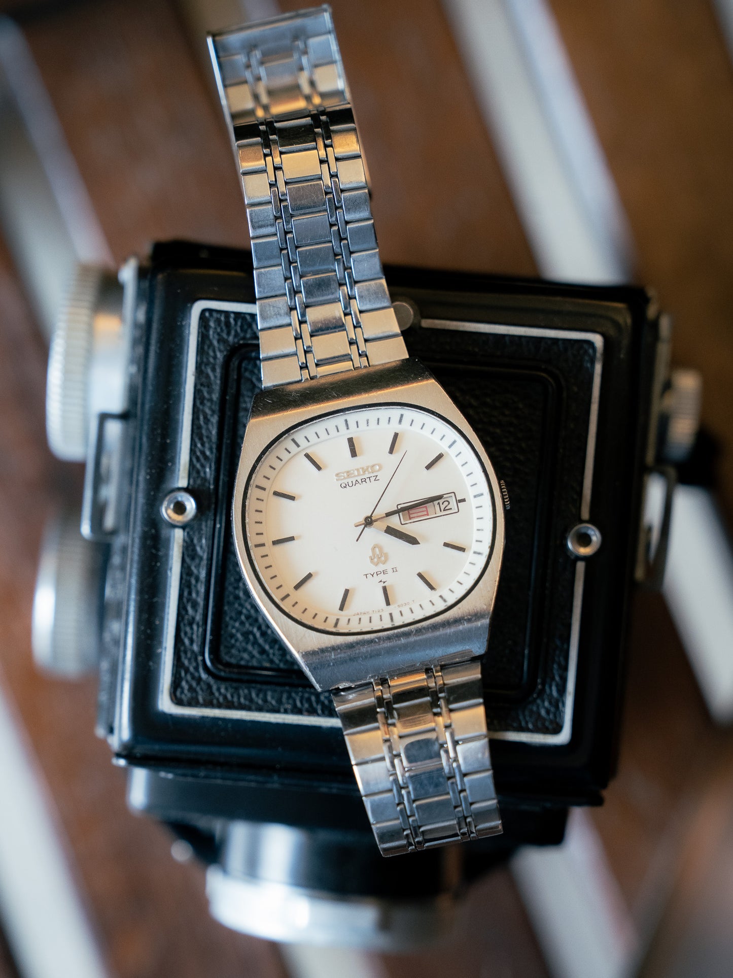 1979 SEIKO Type II Quartz 7123-5030 A JDM Day-Date Watch