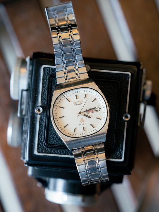 1979 SEIKO Type II Quartz 7123-5030 A JDM Day-Date Watch