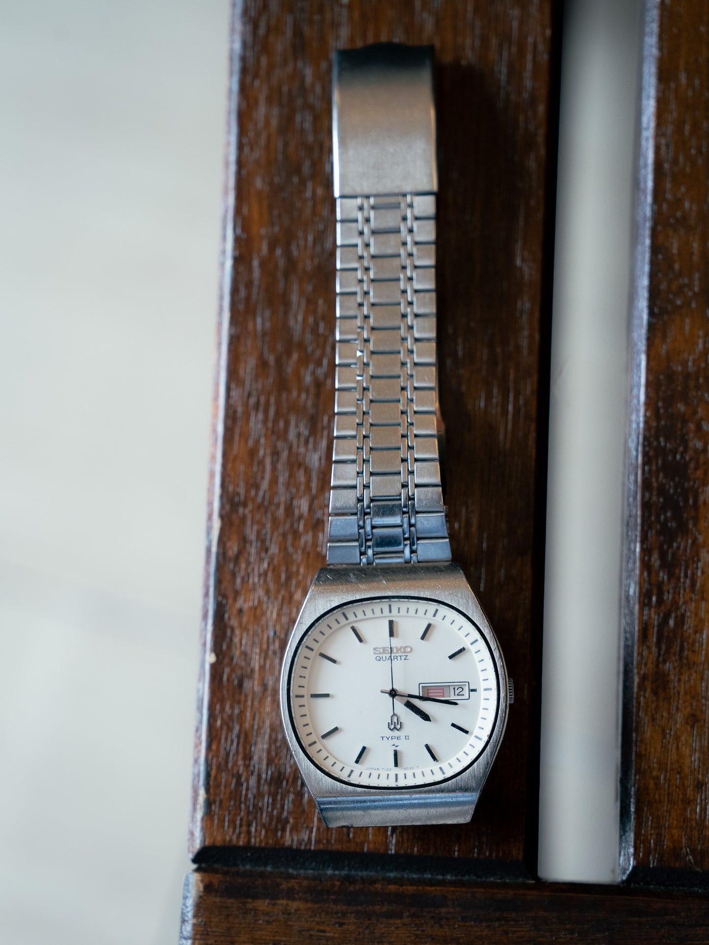 1979 SEIKO Type II Quartz 7123-5030 A JDM Day-Date Watch