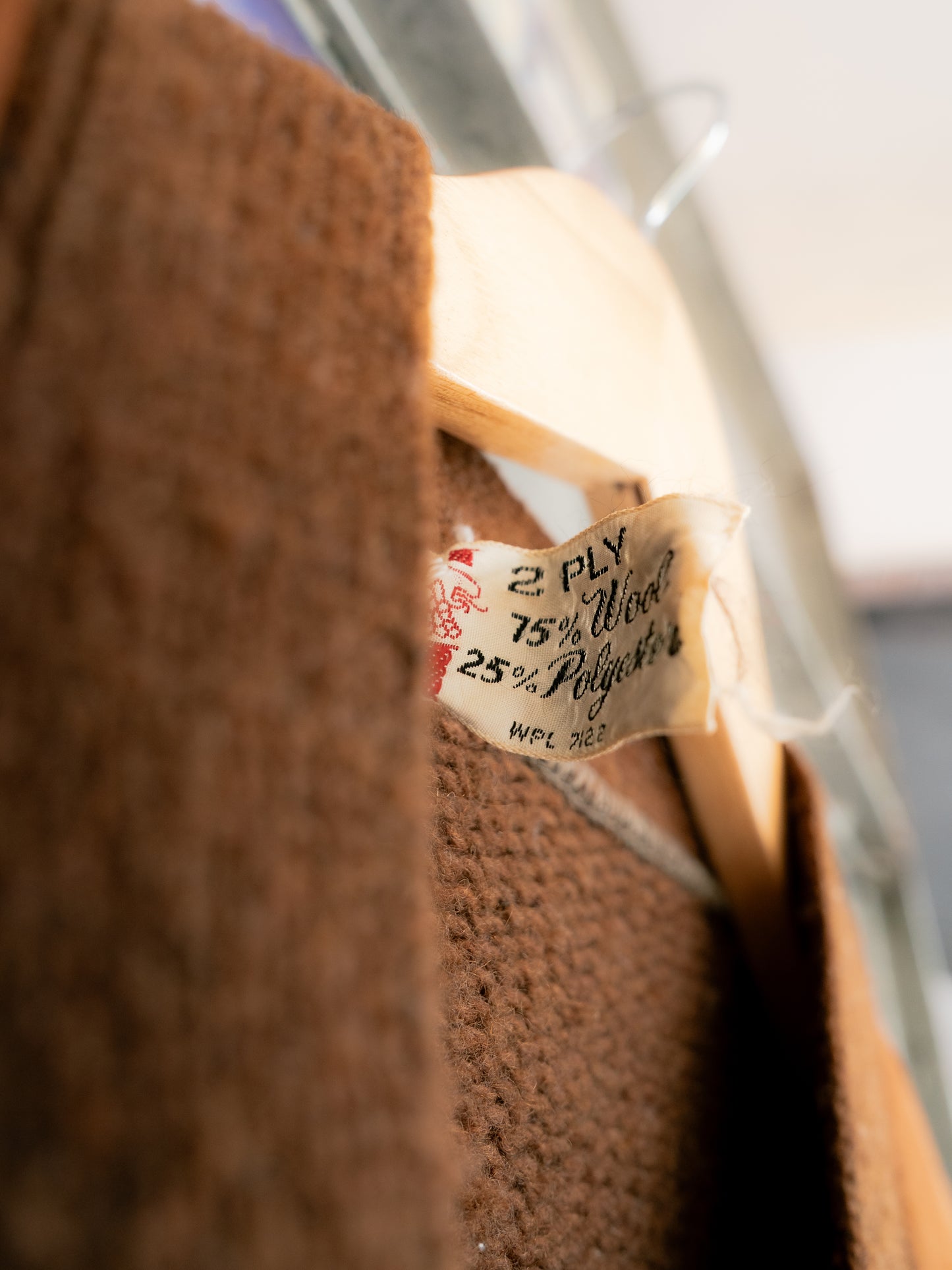 1960-70s Suede Wool Mix Cardigan