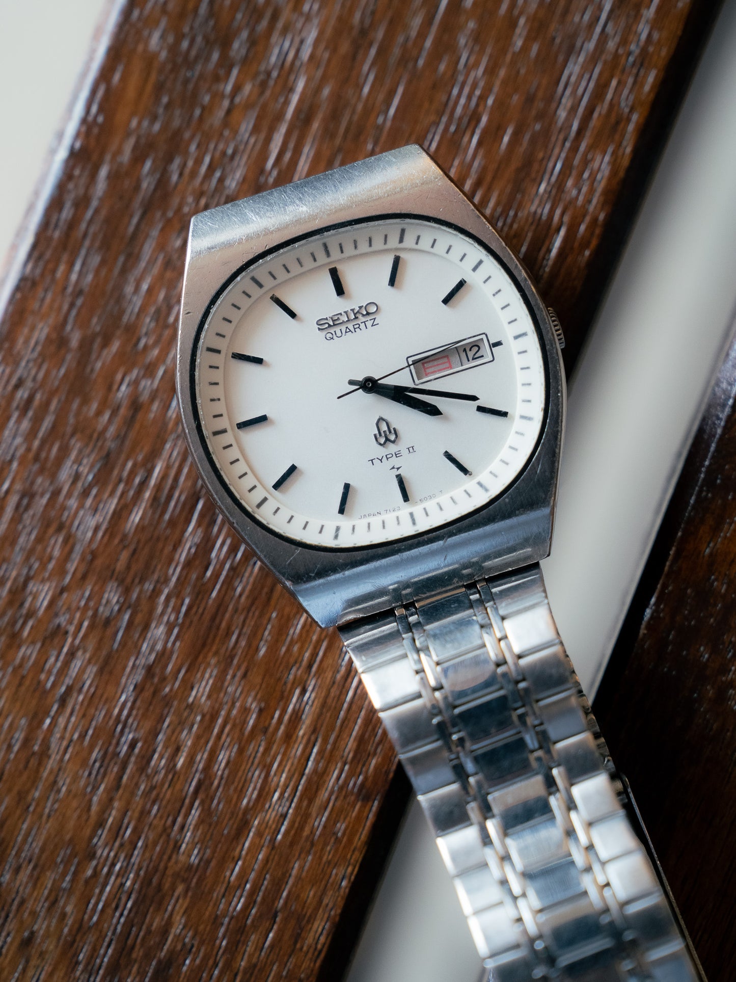 1979 SEIKO Type II Quartz 7123-5030 A JDM Day-Date Watch