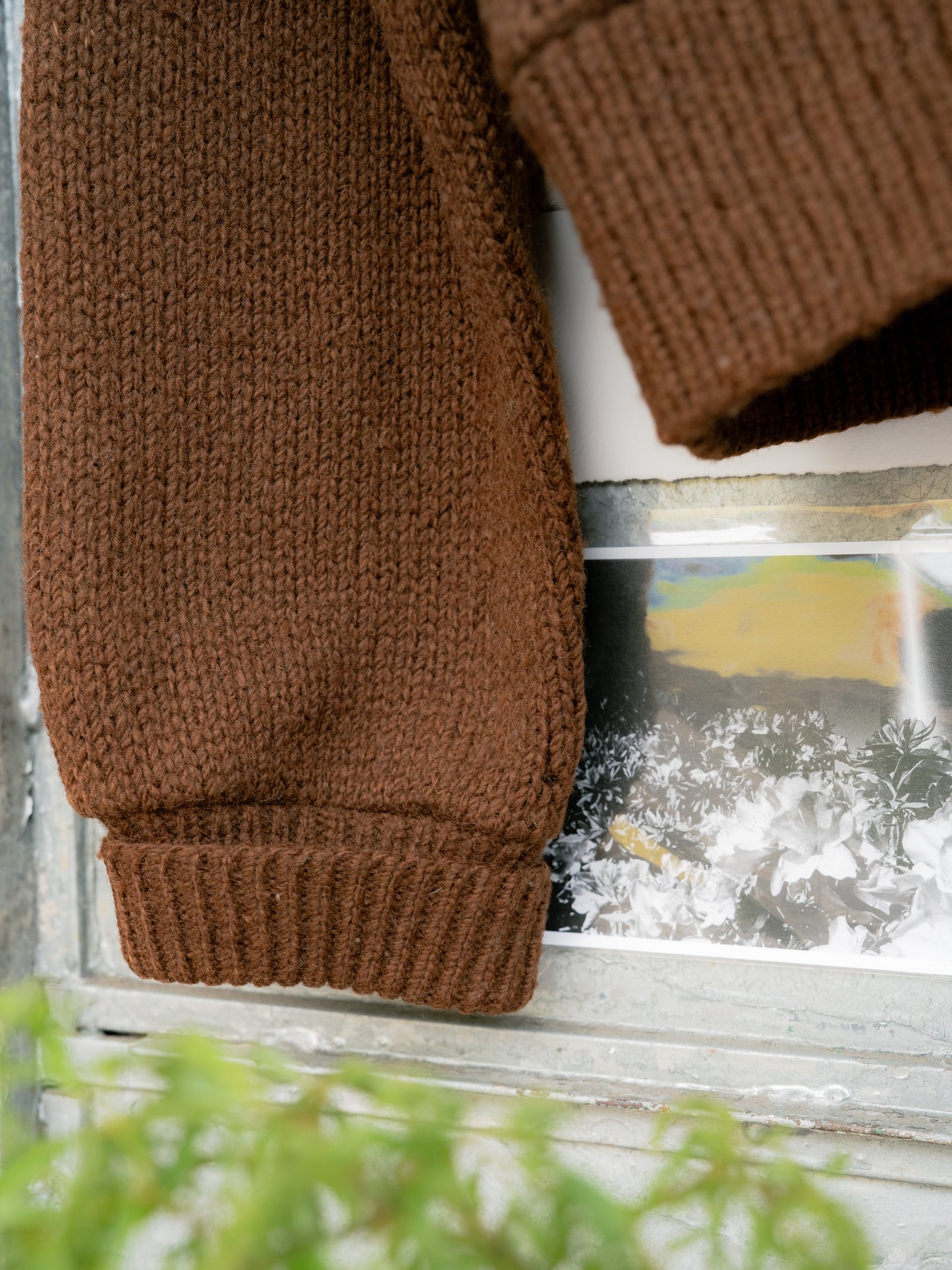 1960-70s Suede Wool Mix Cardigan