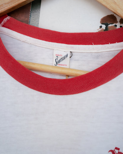1970s ”Quality Sportswear Products“ Rio Grande Football Ringer Tee