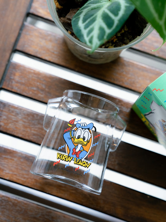 1980s KIRIN LEMON x DISNEY Donald Duck T-Shirt Glass Cup