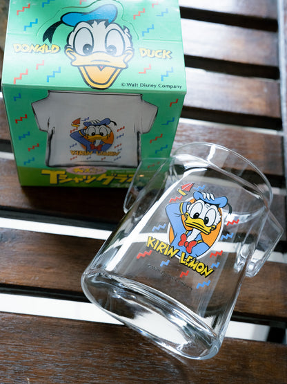 1980s KIRIN LEMON x DISNEY Donald Duck T-Shirt Glass Cup