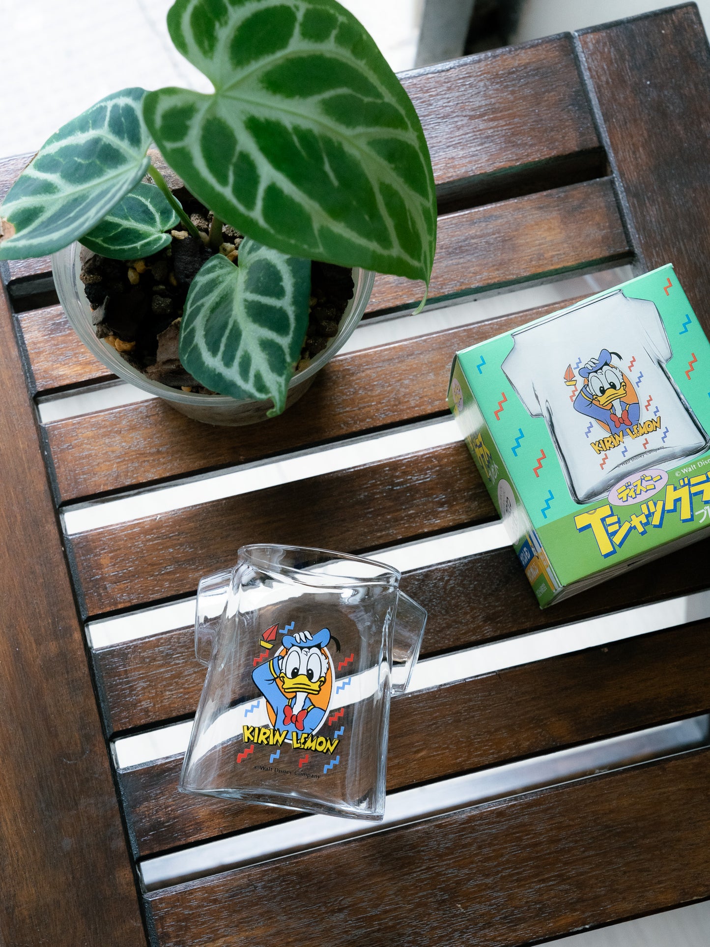 1980s KIRIN LEMON x DISNEY Donald Duck T-Shirt Glass Cup