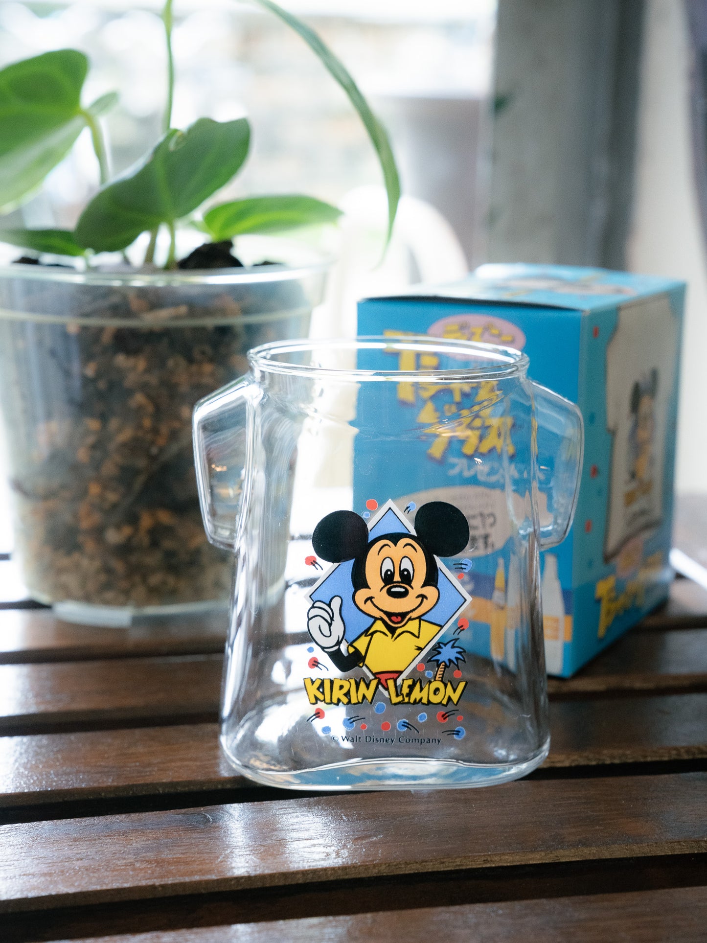 1980s KIRIN LEMON x DISNEY Mickey Mouse T-Shirt Glass Cup