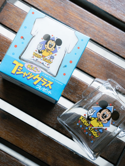 1980s KIRIN LEMON x DISNEY Mickey Mouse T-Shirt Glass Cup