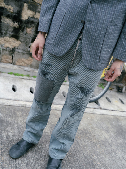 1950s French Cotton Piqué Work Pants