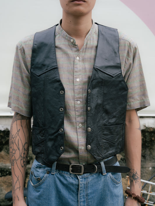 "RENOWN" Stand Collar Short Sleeve Shirt