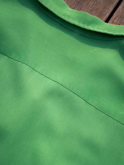 1950s "FLAMINGO SPORTSWEAR" Rayon Gabardine Loop Collar Shirt