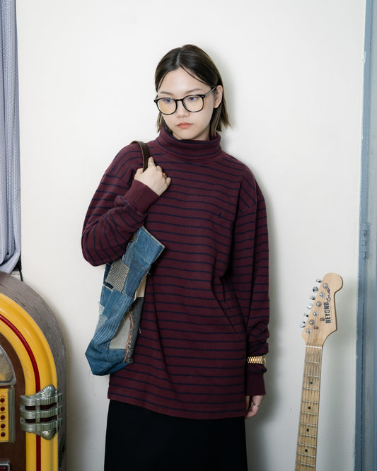 "Polo Ralph Lauren" Striped Turtle Neck Sweatshirt