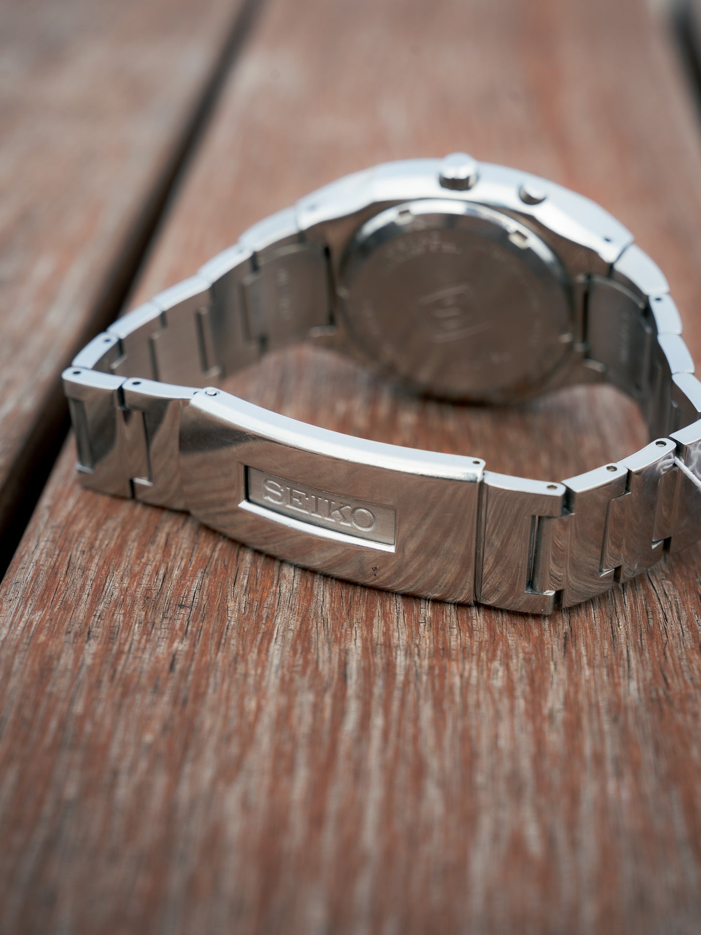 1997 SEIKO Kinetic GMT Square 5M45-5A00 Watch