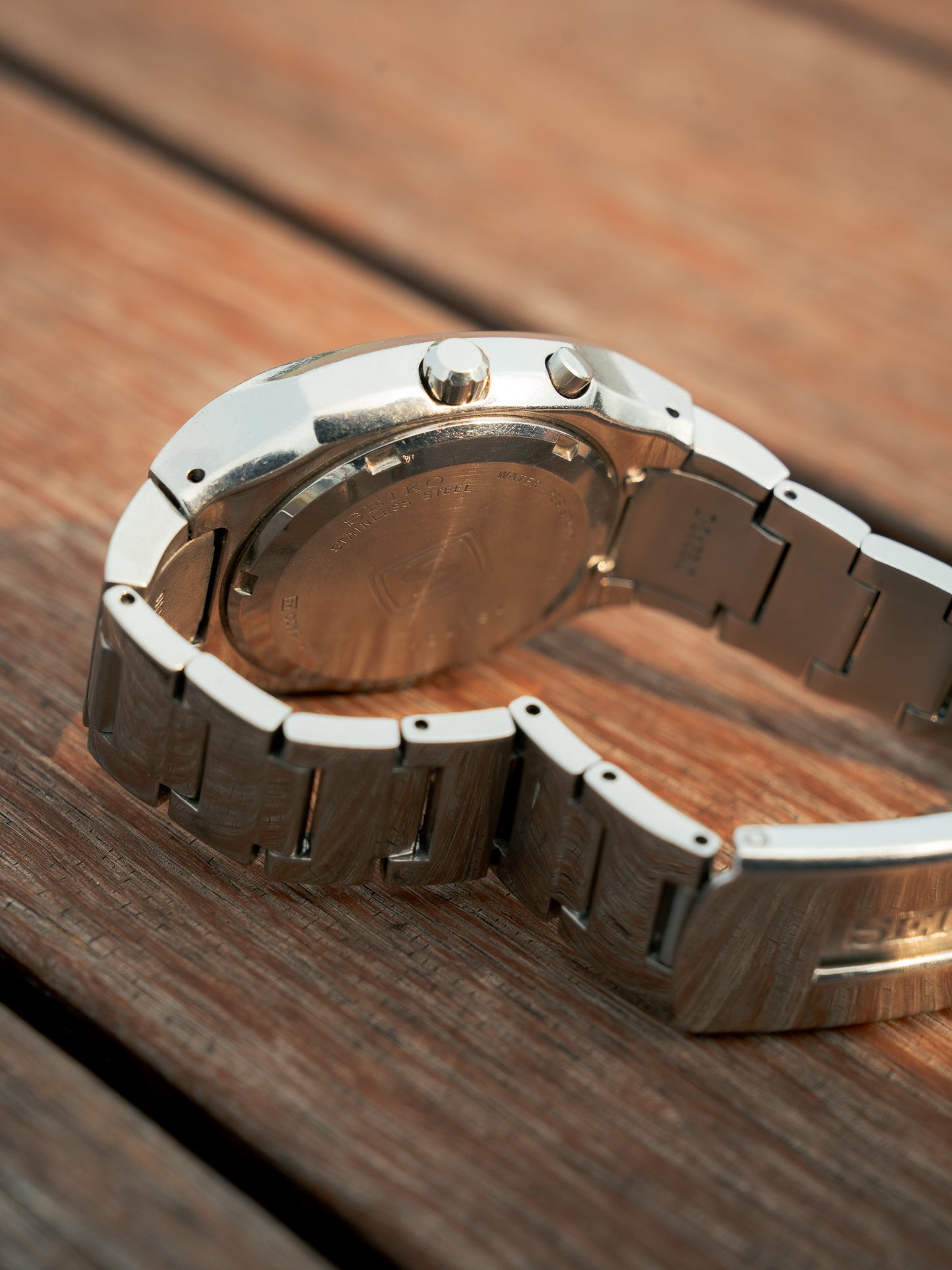 1997 SEIKO Kinetic GMT Square 5M45-5A00 Watch