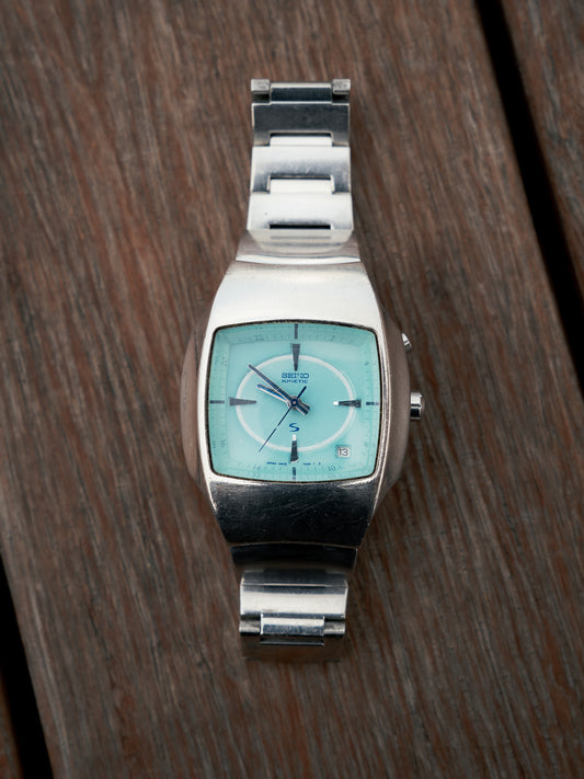 1997 SEIKO Kinetic GMT Square 5M45-5A00 Watch