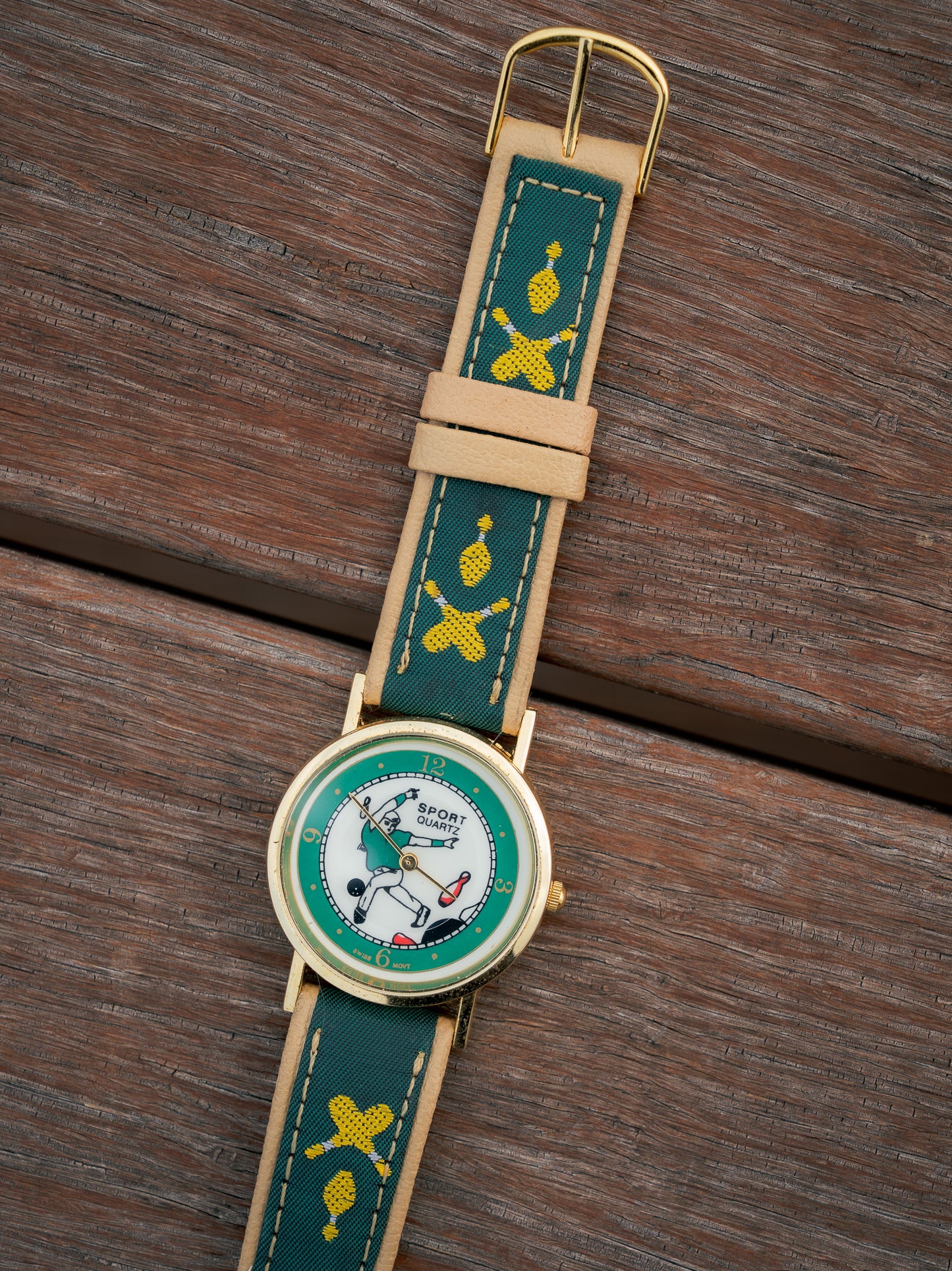 1980-90s "SPORT QUARTZ" Bowling Animated Watch
