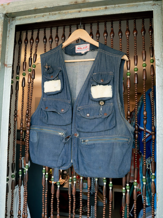 1980s "WALKER" Denim The Ultimate Fishing Vest
