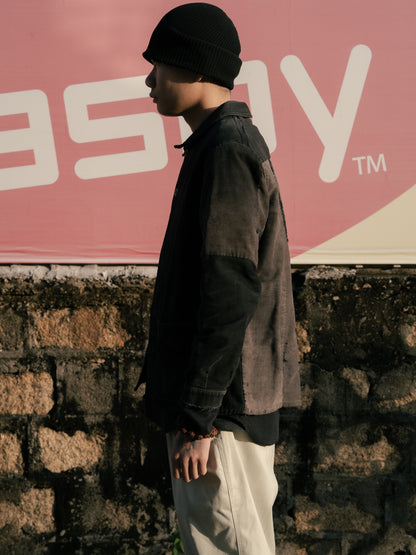 1930-40s French Black Moleskin Work Jacket