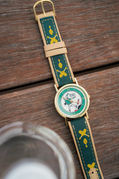 1980-90s "SPORT QUARTZ" Bowling Animated Watch