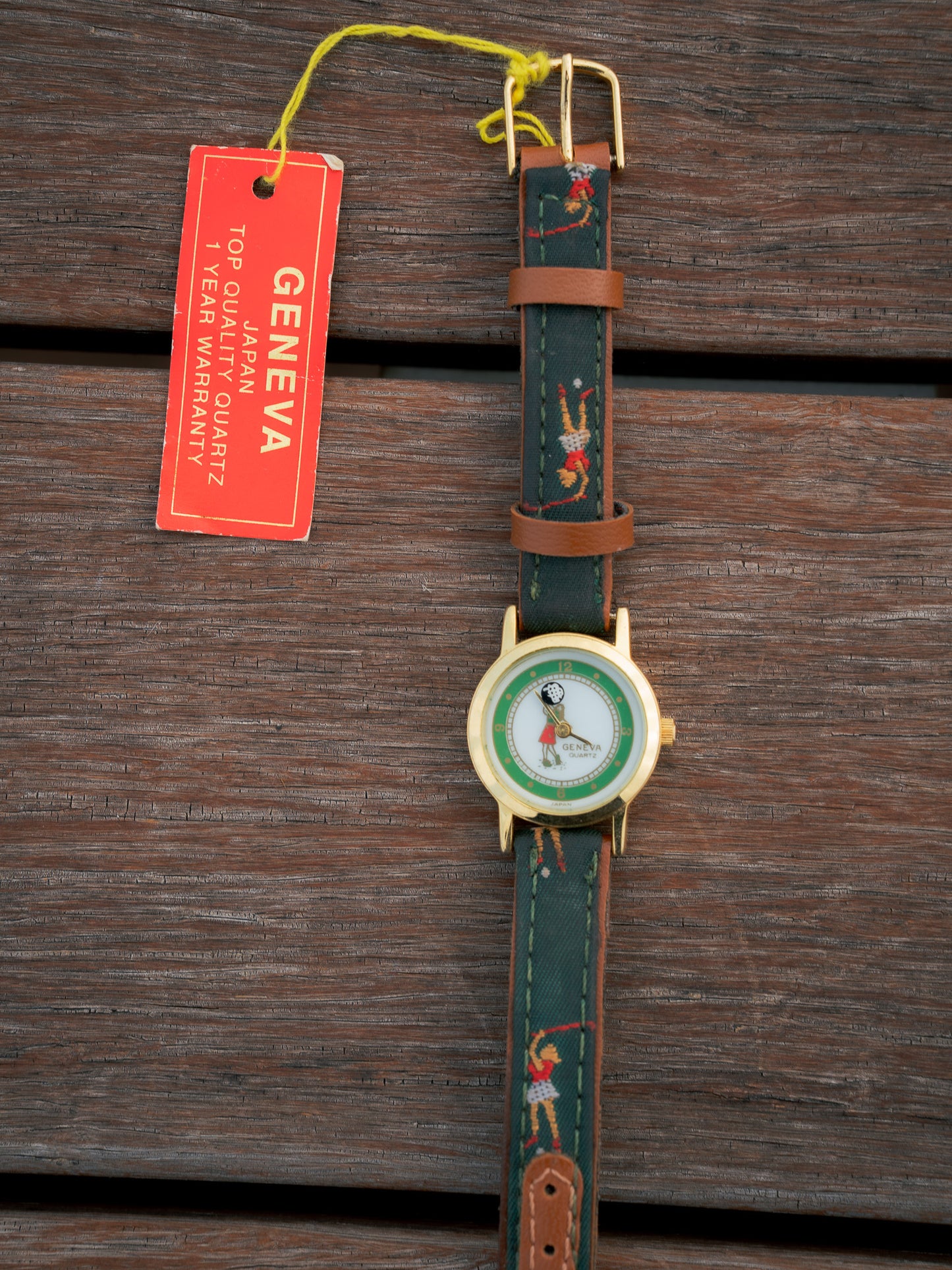 1990s "GENEVA QUARTZ" Golfball Girl Watch - NOS