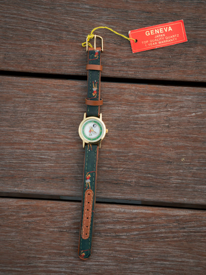 1990s "GENEVA QUARTZ" Golfball Girl Watch - NOS