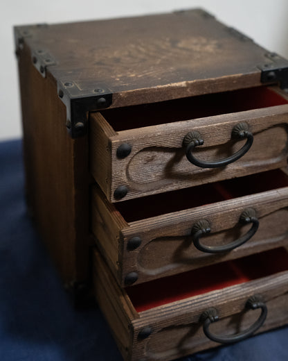 昭和時期 三段式小箪笥