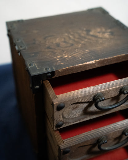 昭和時期 三段式小箪笥