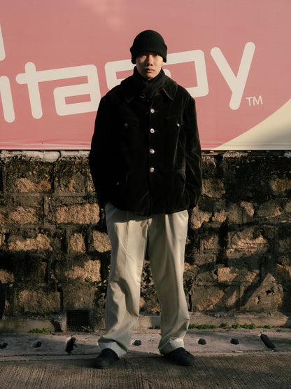 1940-50s French Heavy Corduroy Hunting Jacket