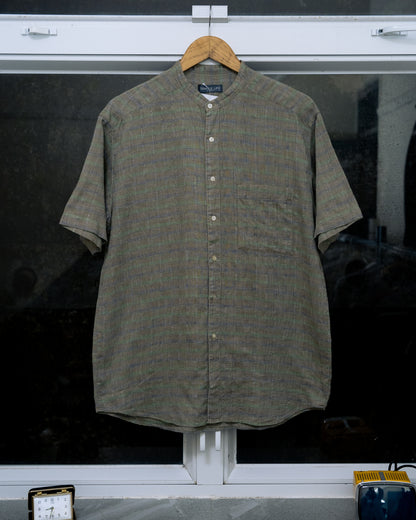 “RENOWN”立領短袖襯衫