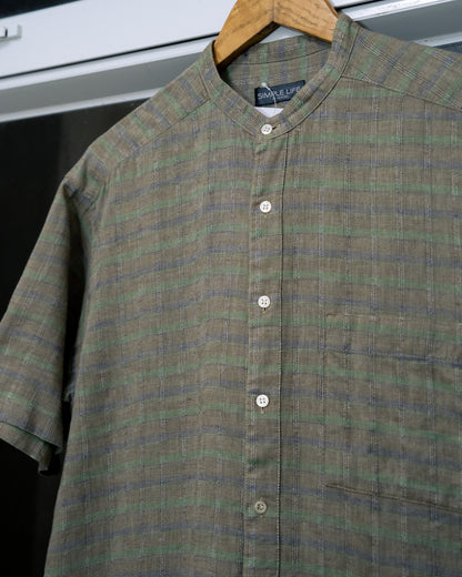 “RENOWN”立領短袖襯衫