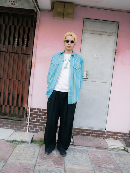 "ELY CATTLEMAN" Striped Long Sleeves Western Snap Shirt
