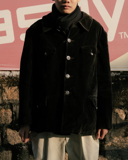 1940-50s French Heavy Corduroy Hunting Jacket