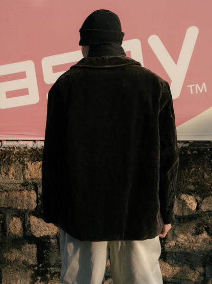 1940-50s French Heavy Corduroy Hunting Jacket