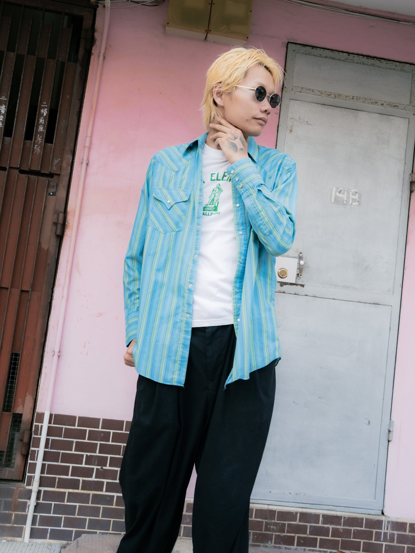 "ELY CATTLEMAN" Striped Long Sleeves Western Snap Shirt