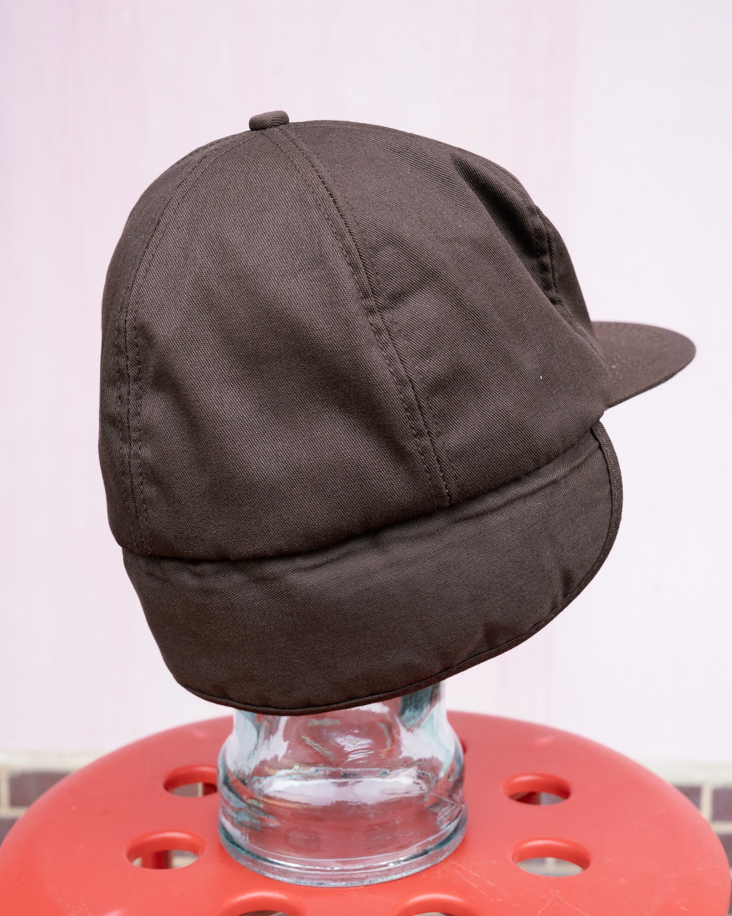 1980s "K-Products" Brown's Seed Fleece Ear-Flap Winter Hat
