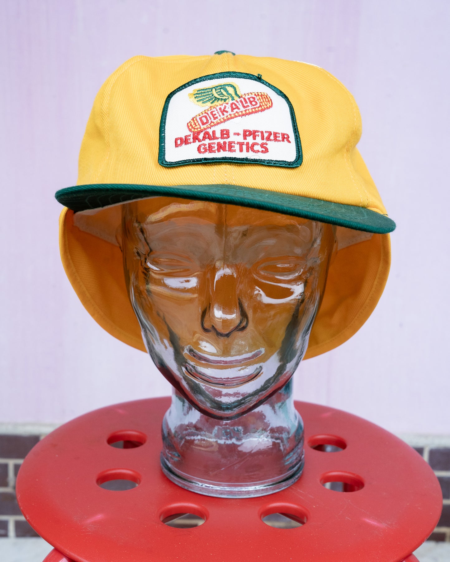 Early 1980s DeKalb Pfizer Genetics Two-Tone Ear Flap Hat