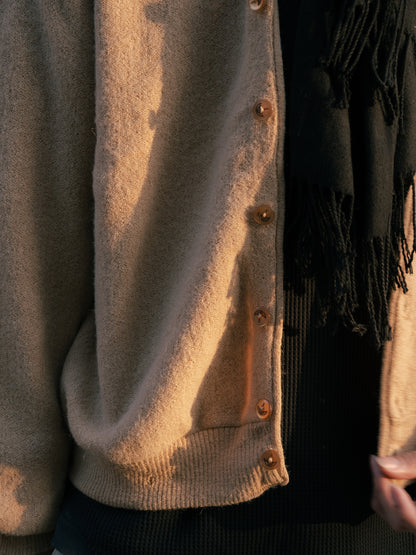 20 世紀 70 年代「Arnold Palmer Robert Bruce」羊駝羊毛開襟衫