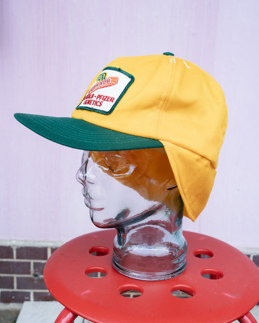 Early 1980s DeKalb Pfizer Genetics Two-Tone Ear Flap Hat