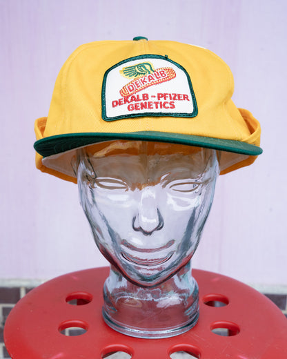 Early 1980s DeKalb Pfizer Genetics Two-Tone Ear Flap Hat