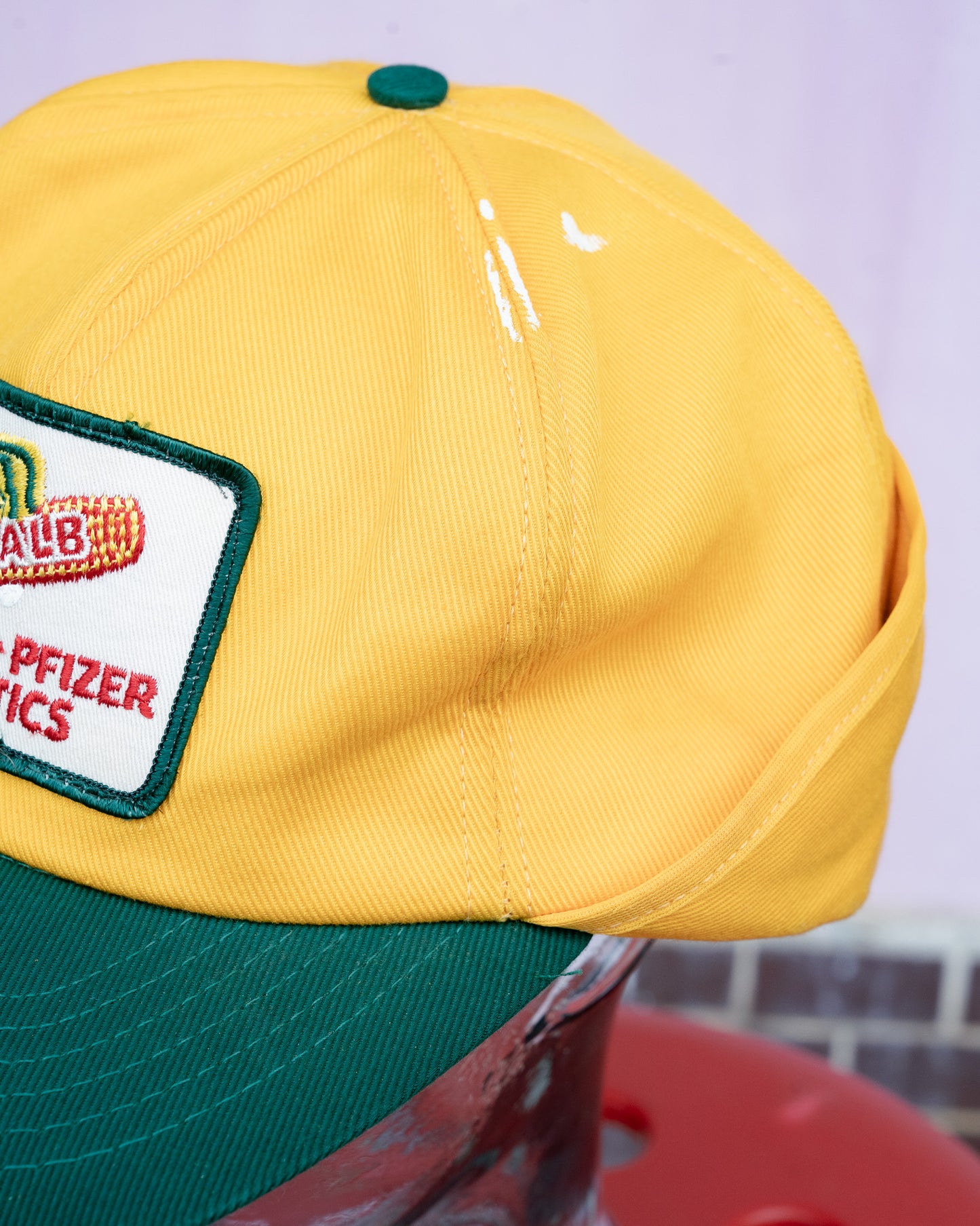 Early 1980s DeKalb Pfizer Genetics Two-Tone Ear Flap Hat