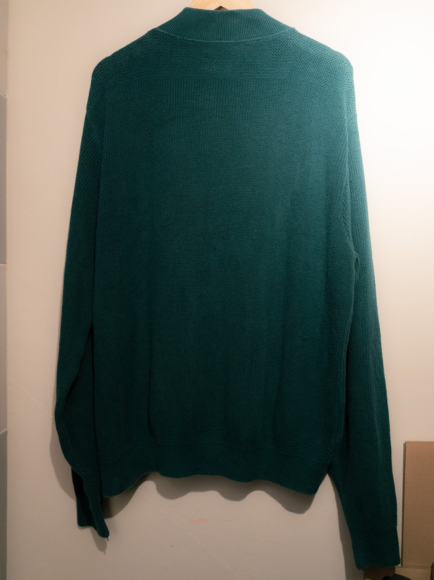 1990s "LANDS' END" Henley Knit Sweater
