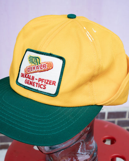 Early 1980s DeKalb Pfizer Genetics Two-Tone Ear Flap Hat