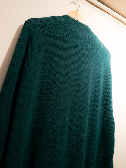 1990s "LANDS' END" Henley Knit Sweater