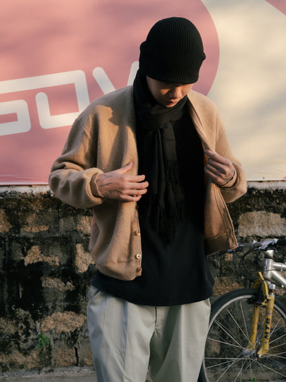 20 世紀 70 年代「Arnold Palmer Robert Bruce」羊駝羊毛開襟衫