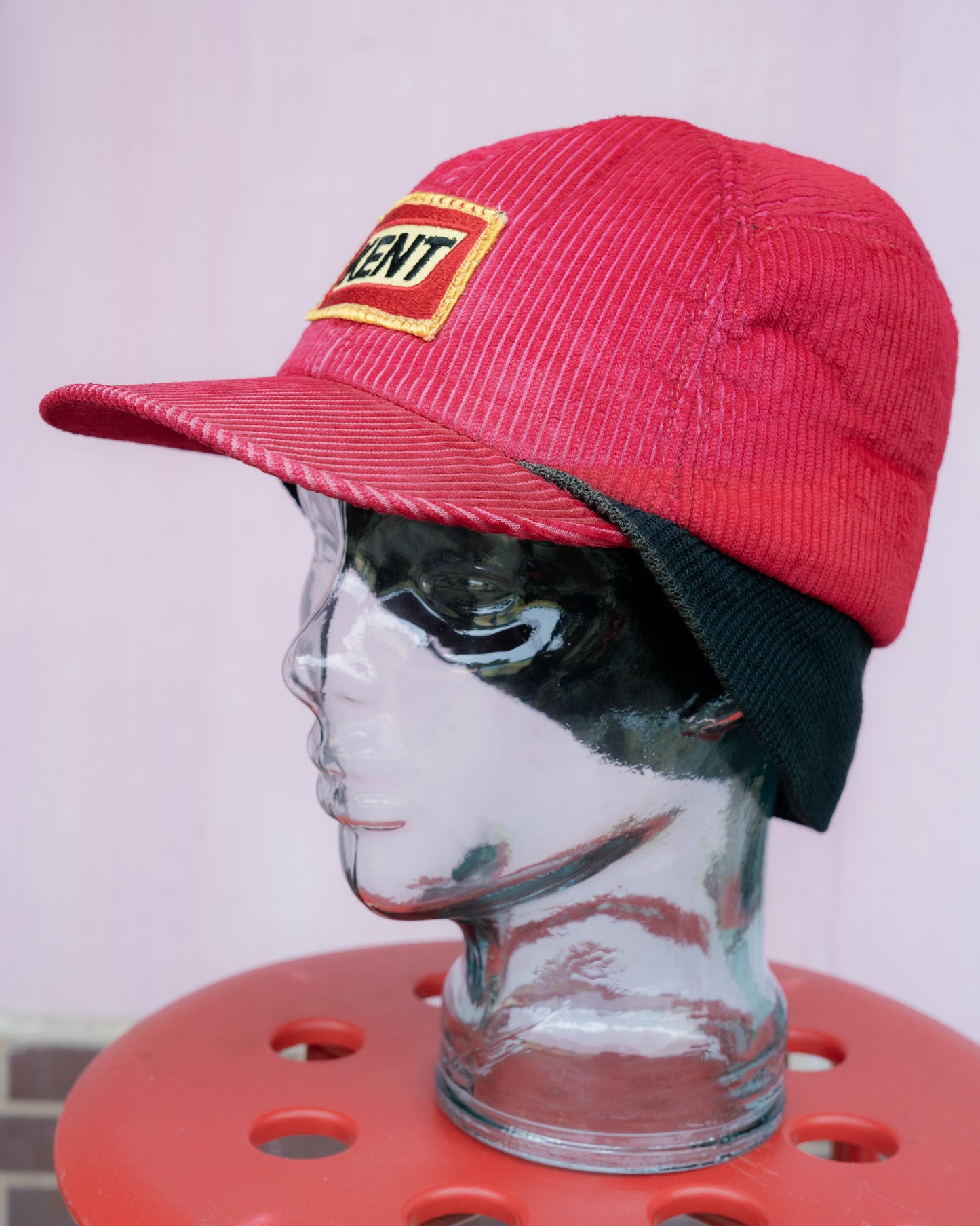 1970-80s KENT Corduroy Knit Ear-Flap Winter Hat