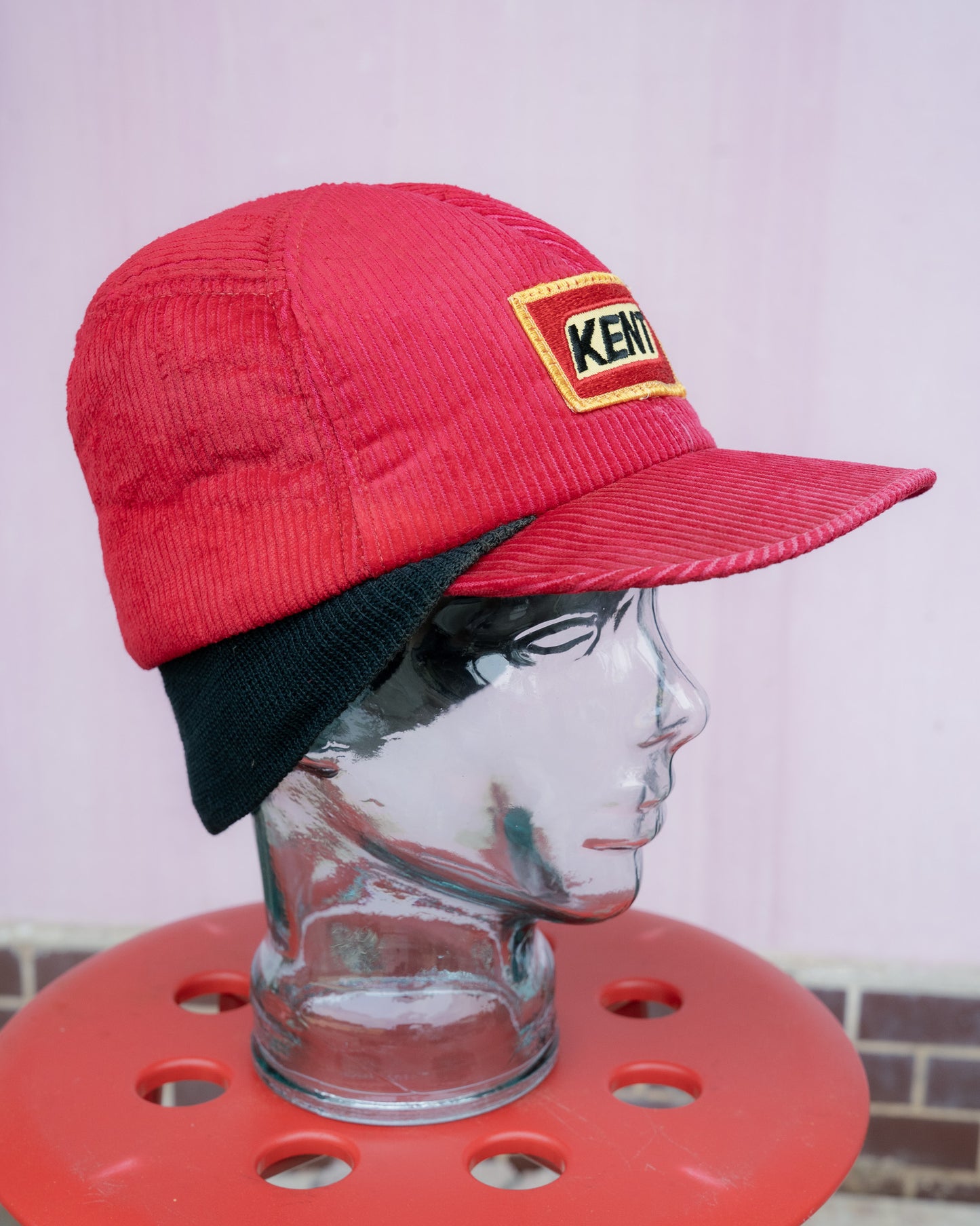 1970-80s KENT Corduroy Knit Ear-Flap Winter Hat