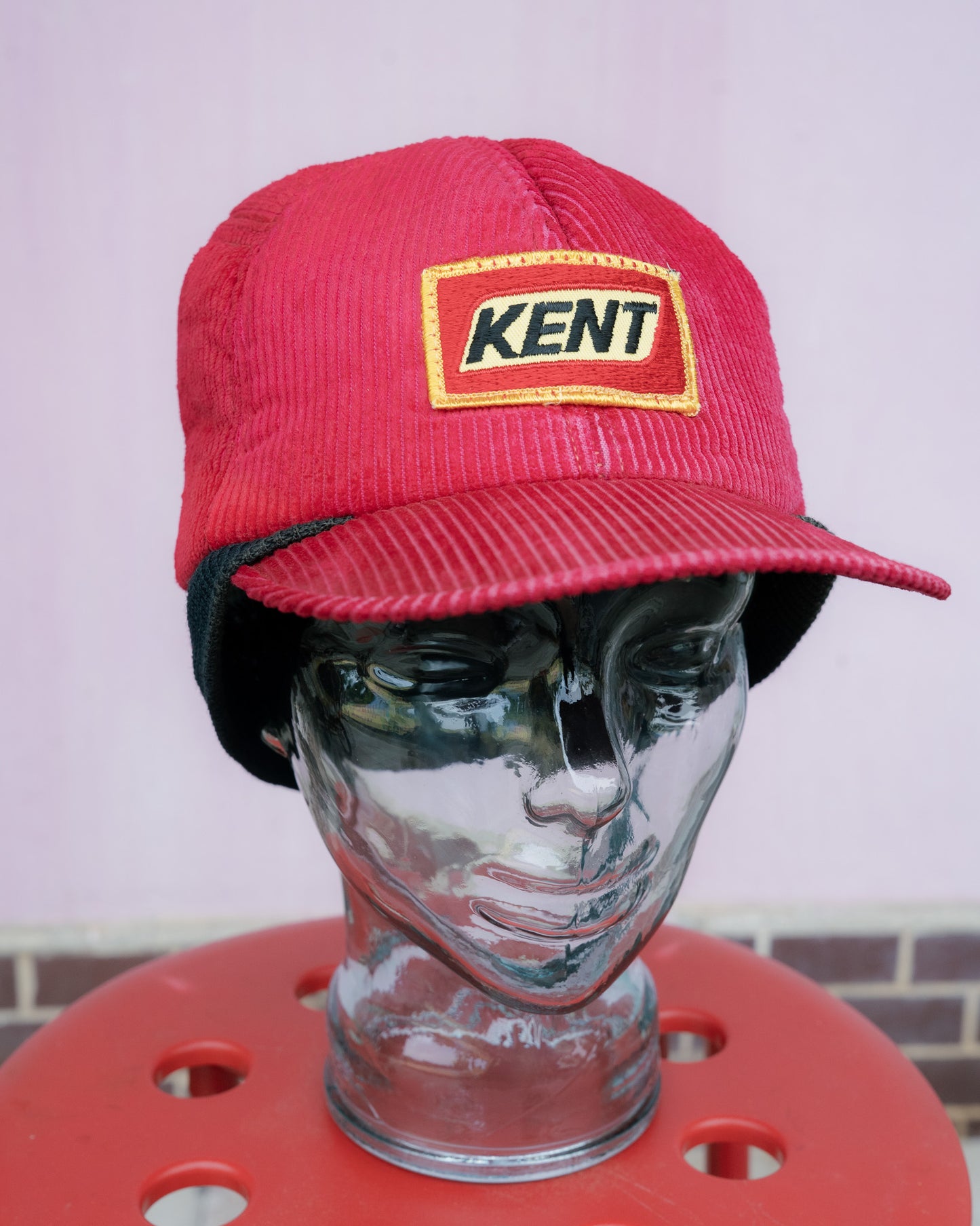 1970-80s KENT Corduroy Knit Ear-Flap Winter Hat