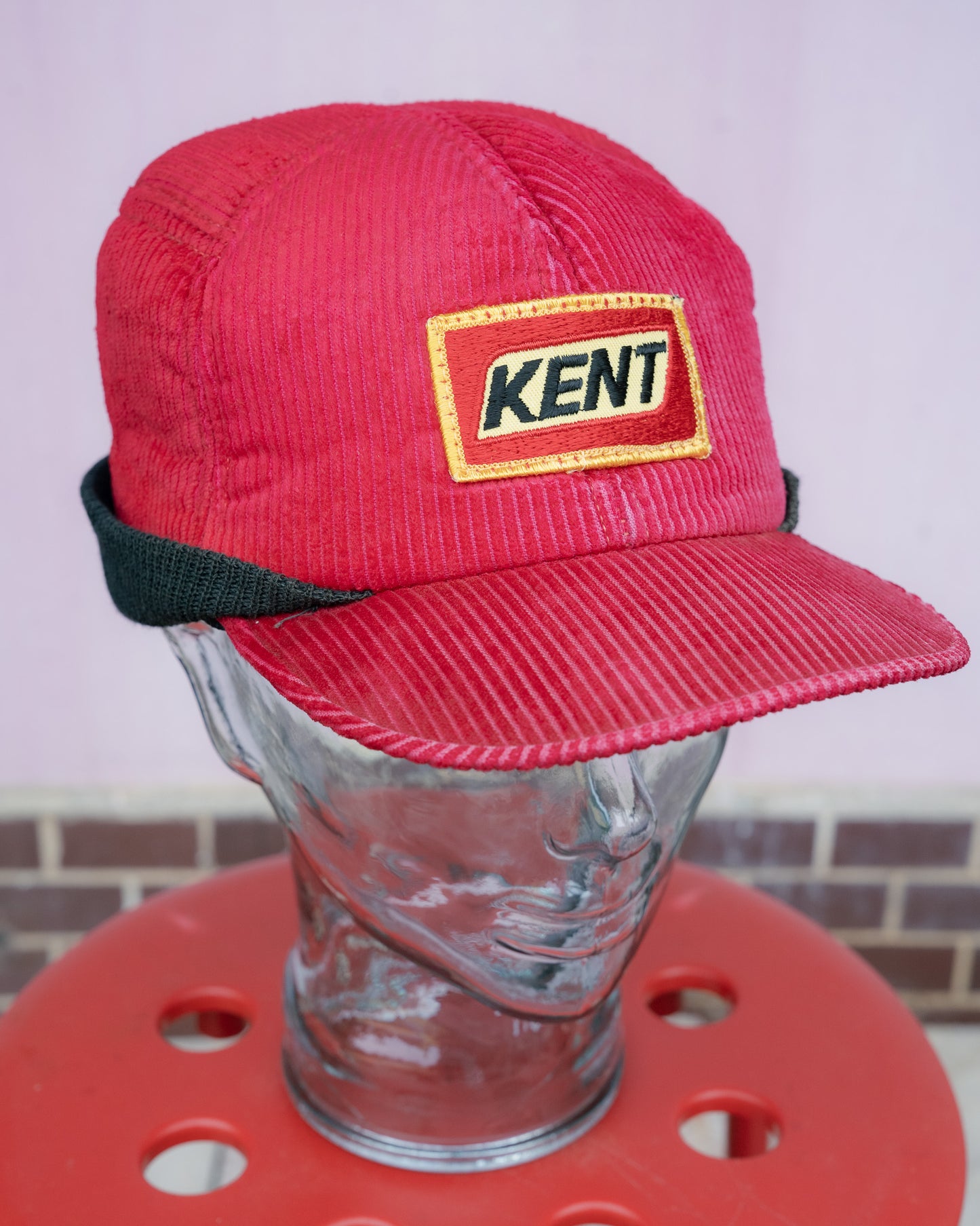 1970-80s KENT Corduroy Knit Ear-Flap Winter Hat
